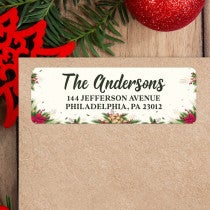 Classic Traditional Christmas Custom Address Label