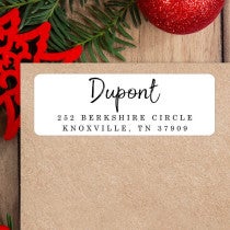 Brush Script Custom Address Label [Sheet of 30 Labels]