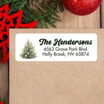 Christmas Tree Design Custom Address Label
