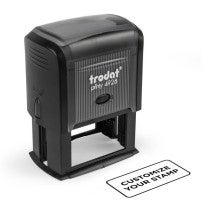 Trodat Self Inking 4928 with Black Ink logo impression example