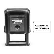 Trodat Self Inking 4929 with black ink imprint example