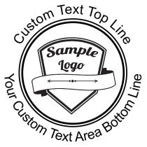 Isolated logo for the Round Logo Stamp with Custom Text