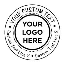 Your Custom Logo Round Stamp with custom text surrounding