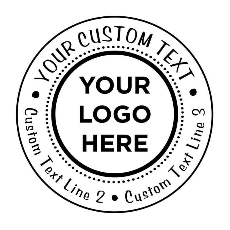 Custom Round Logo Rubber Stamp