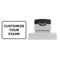 MaxLight pre-inked stamp displayed next to a sample impression area labeled 