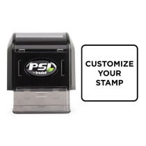 MaxLight Custom Pre-Inked Stamp - 4141 with a black ink impression sample 