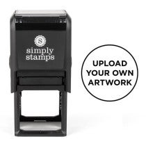 Round Upload Your Own Art Rubber Stamp