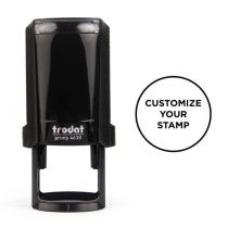 Trodat 310R Round Stamp with Black Ink impression example