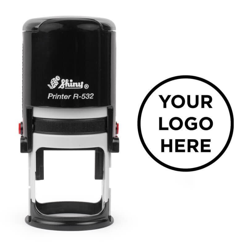 Small Round Self-Inking Logo Stamp