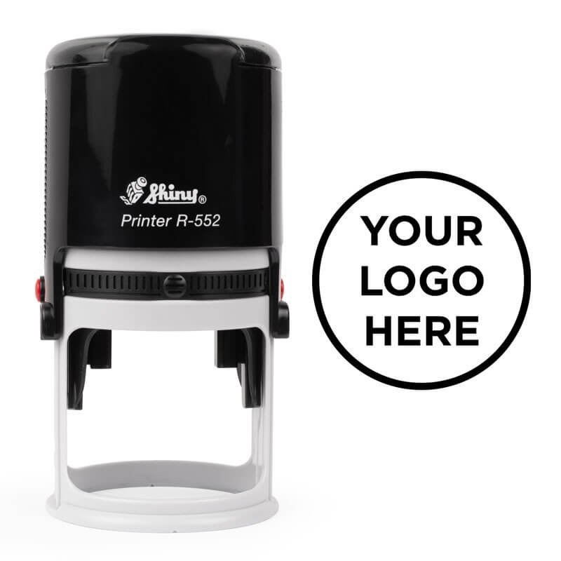 Medium Round Self-Inking Logo Stamp