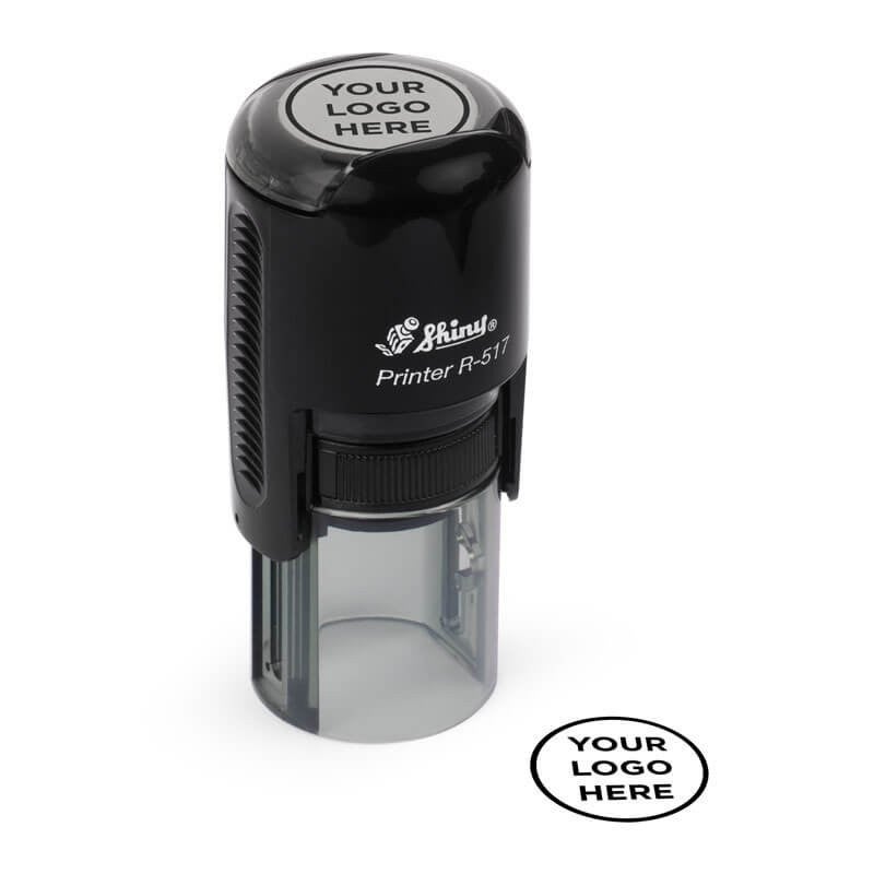 Mini Round Self-Inking Logo Stamp