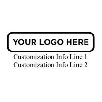 Rectangle Logo Custom Stamp with Two Lines of Text