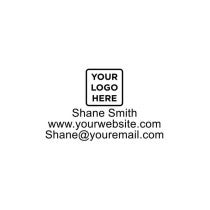 Rectangle Logo Custom Stamp with Three Lines of Text