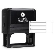 8 Line Checkbox Rubber Stamp (impression over stamp body)