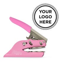 Pink Logo Embosser Seal and Impression