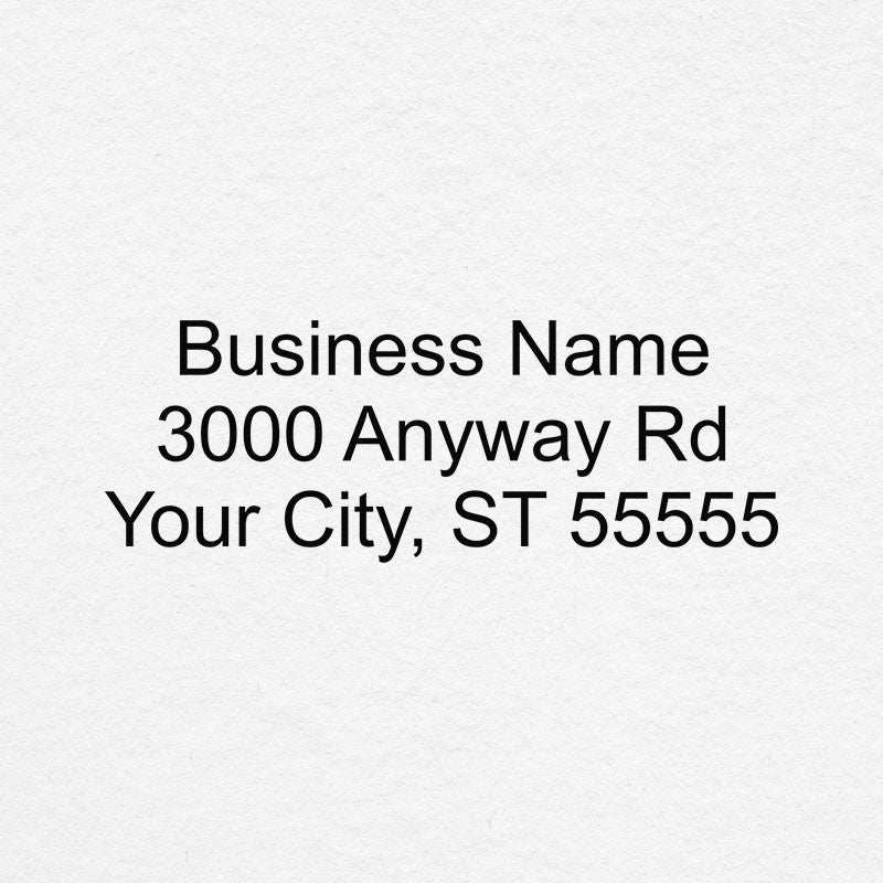 3 Line Business Address Stamp