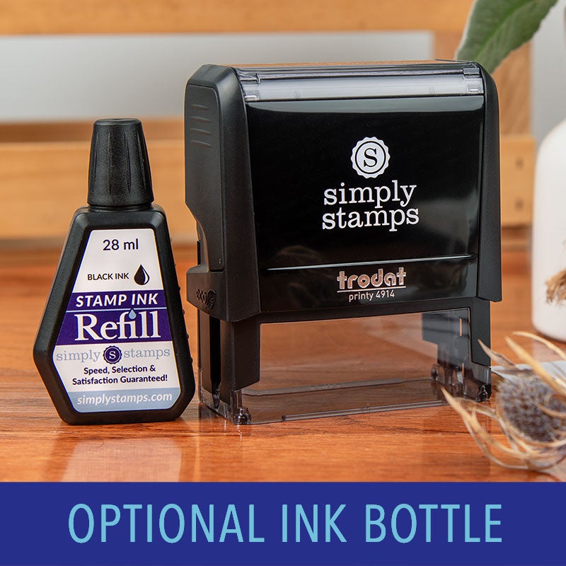 Self-Inking Stamp Optional Extra Ink Bottle