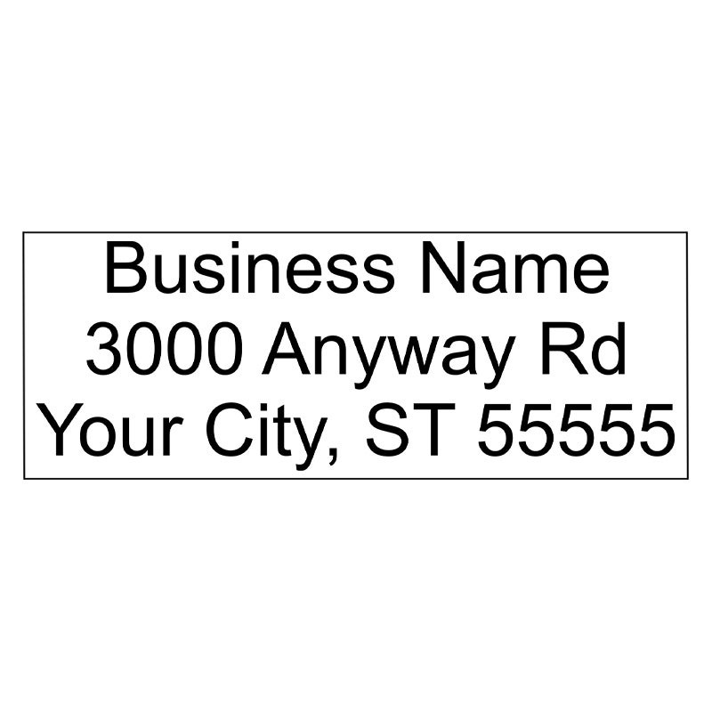 3 Line Business Address Stamp Impression