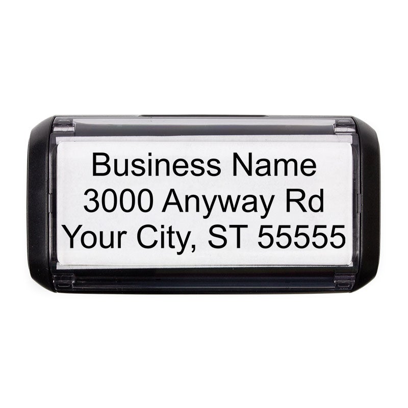 Trodat 4914 Self-Inking Stamp (Top with 3 Line Business Address Stamp Impression)