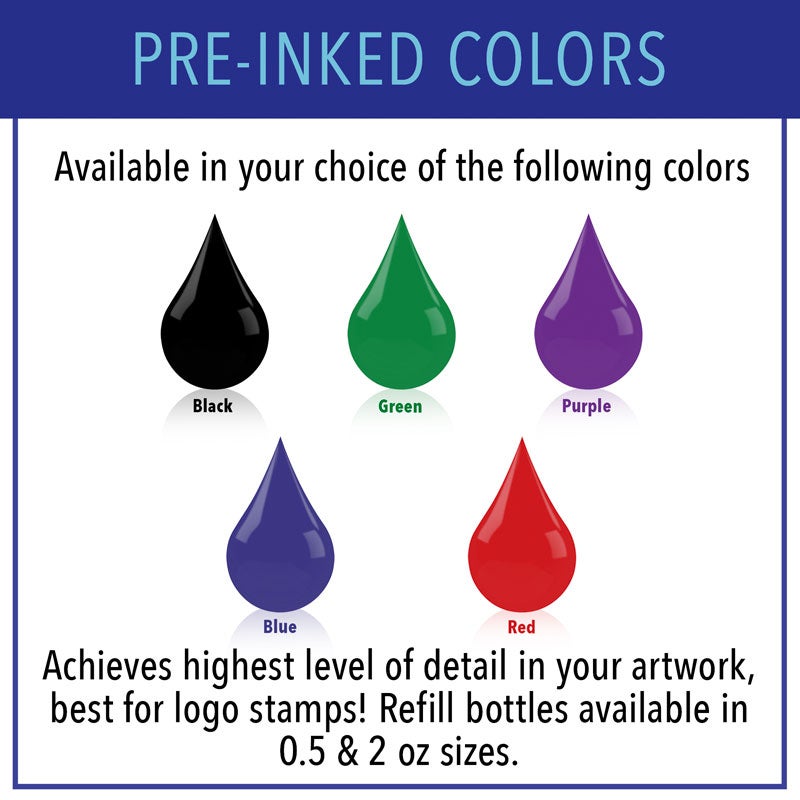 Pre-Inked Stamp Color Options