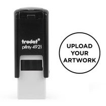 Round Logo Self-Inking Loyalty Custom Stamp with impression example