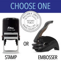 North Carolina Notary Round With Expiration Date - Choose Stamp or Embosser