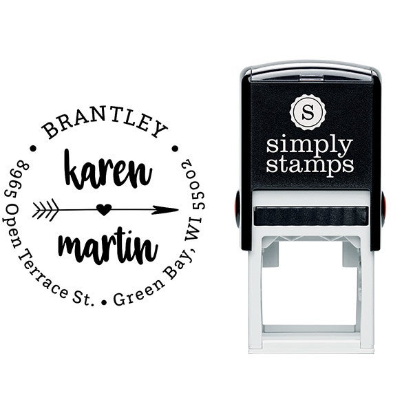 Lovers Arrow Trendy Address Stamp