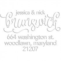 Brunswick Script Round Return Address Embosser