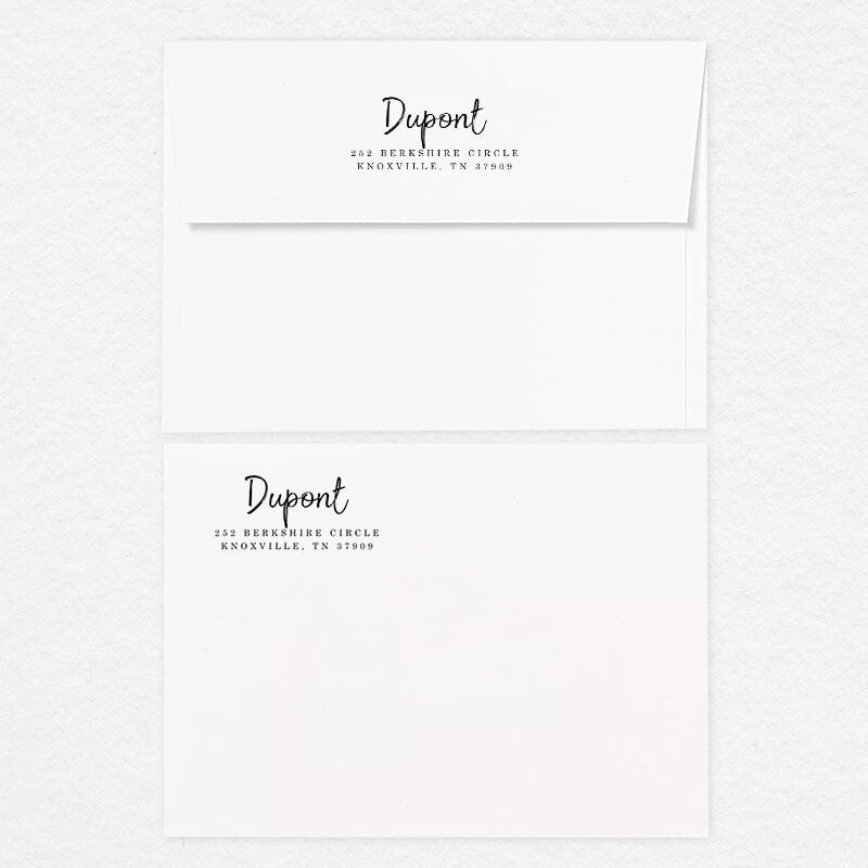 More examples of the Dupont Brush Return Address Stamp impression used on envelopes