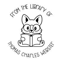 Cute Fox Custom Book Stamp