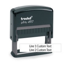 2 Line Custom Rubber Stamp Imprint Example