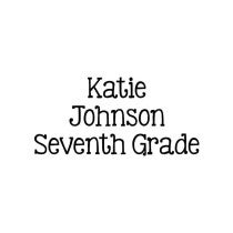 School 3 Line Clothing Stamp