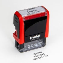3 line Self-Inking Clothing Marker Stamp and Impression
