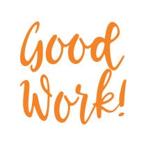 Good Work Script Round Teacher Stamp