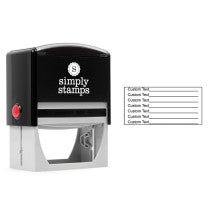 7 Line Form Custom Rubber Stamp