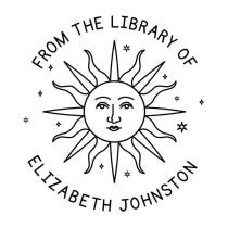 Modern Sun Custom Book Stamp