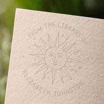 Book embosser impression stamp on paper