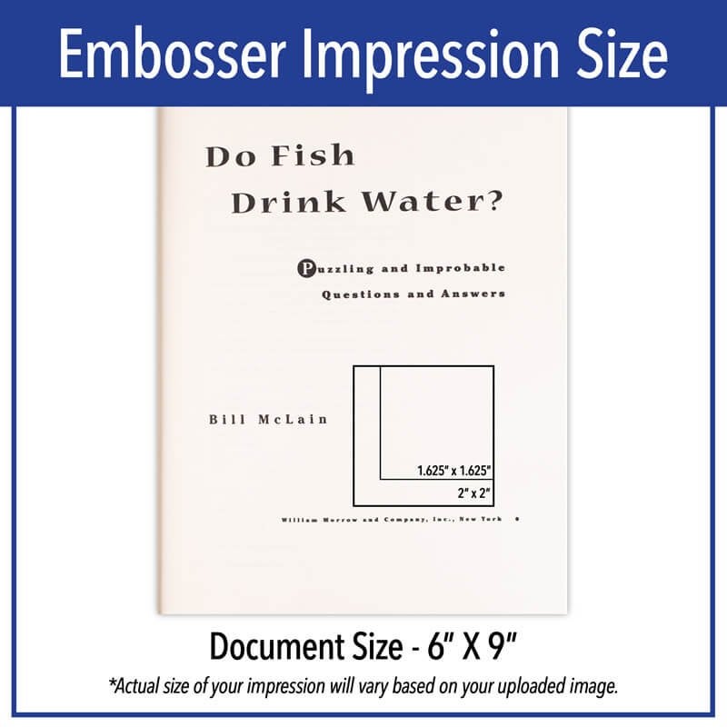 Book embosser impression size guide