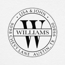 Williams Custom Round Return Address Stamp