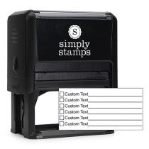 6 Line Box Form Custom Rubber Stamp (Trodat 4926 Self-Inking Stamp)