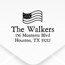 custom round letter address stamp