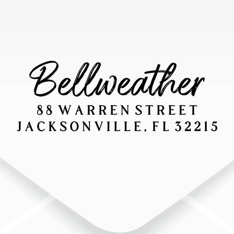 Rustic Script Address Stamp