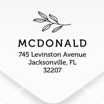custom round letter address stamp