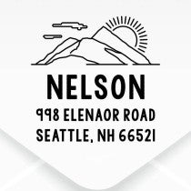 custom round letter address stamp
