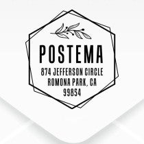 custom round letter address stamp