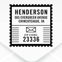 custom round letter address stamp