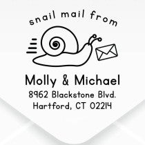 custom round letter address stamp