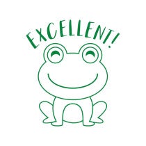 Excellent Frog Encouragement Round Teacher Stamp