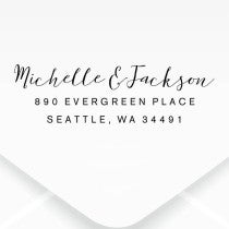 Calligraphy Script Address Stamp and Impression