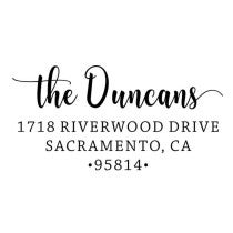 Duncan Script Address Stamp
